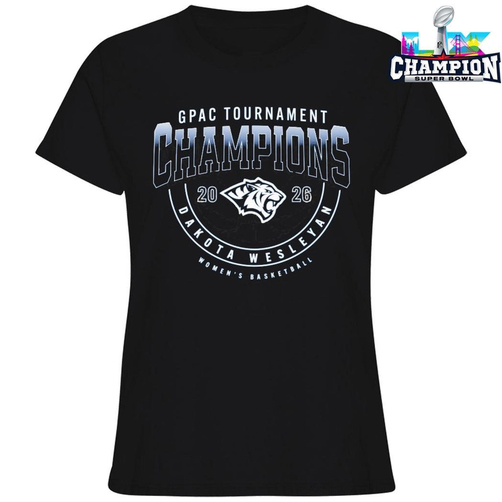Gpac Tournament Champions Dakota Wesleyan Women’s Basketball Shirt