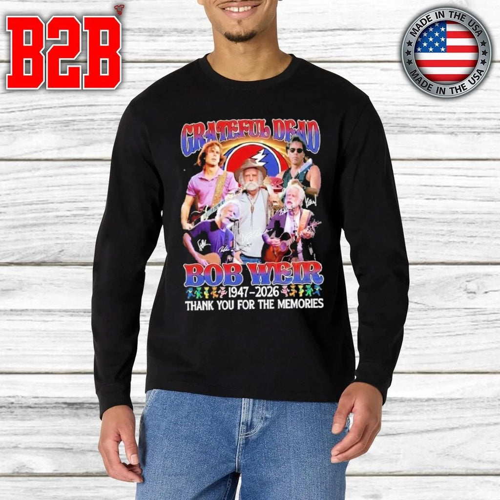 Grateful Dead Bob Weir 1947-2026 Thank You For The Memories Shirt