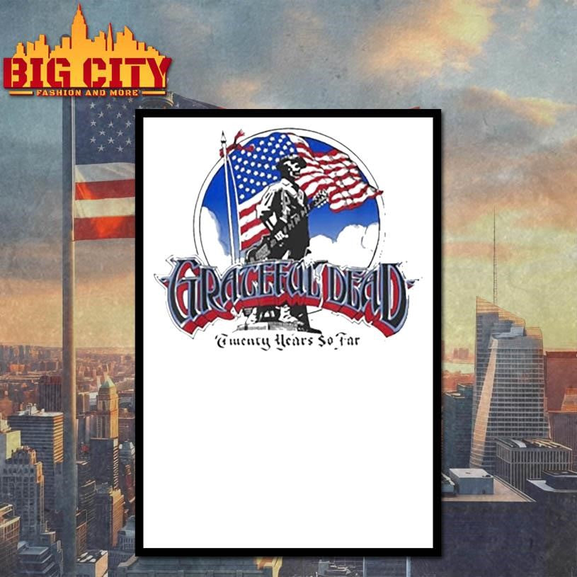 Grateful Dead Twenty Years So Far American Flag Vintage Band Shirt