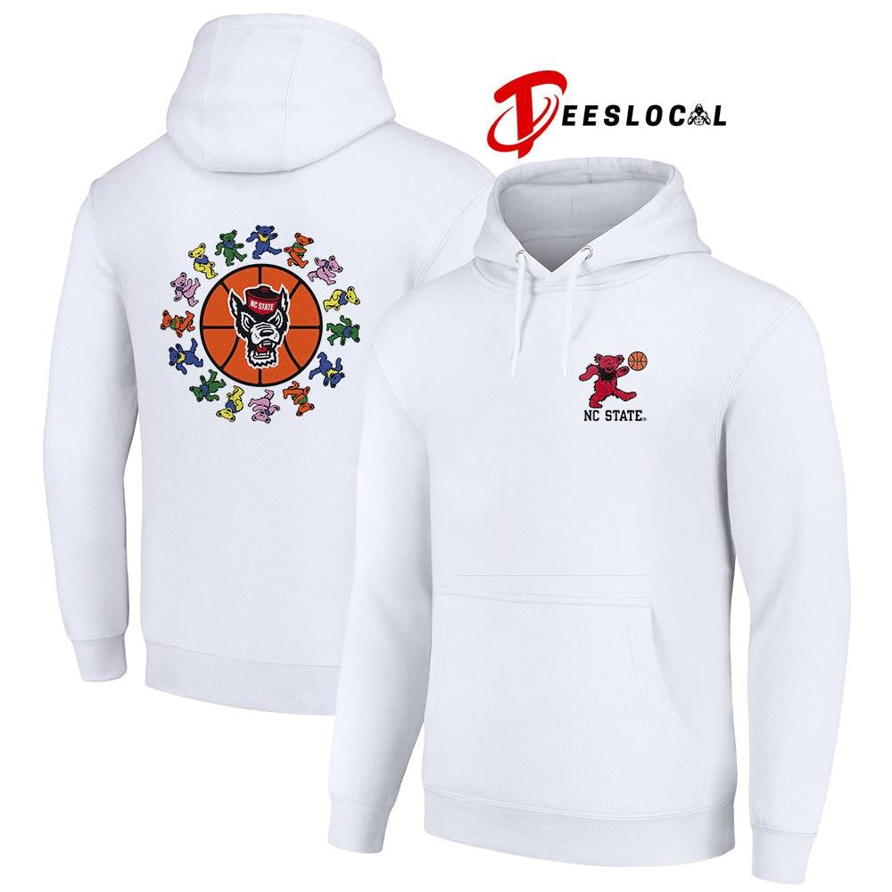 Grateful Dead x North Carolina State Wolfpack bears circle basketball shirt