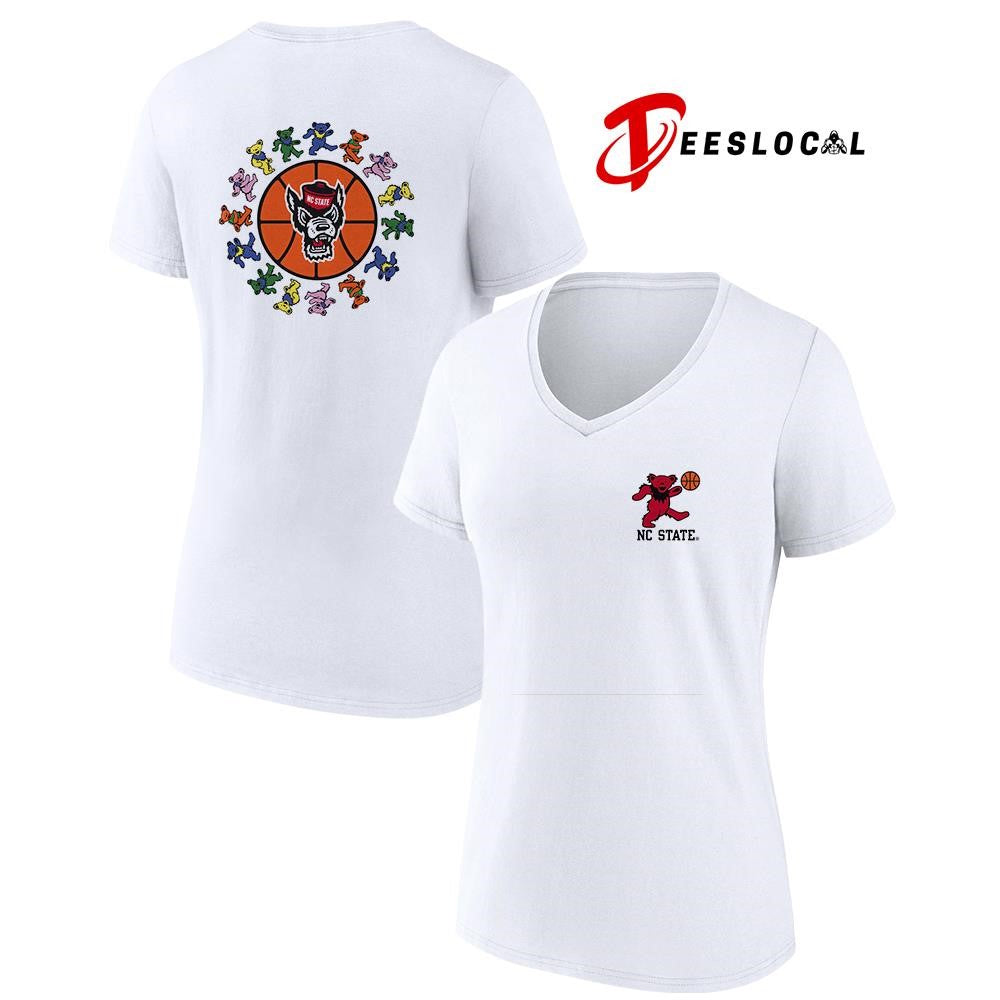 Grateful Dead x North Carolina State Wolfpack bears circle basketball shirt