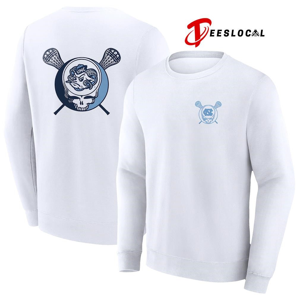 Grateful Dead x North Carolina Tar Heels lacrosse logo parody shirt