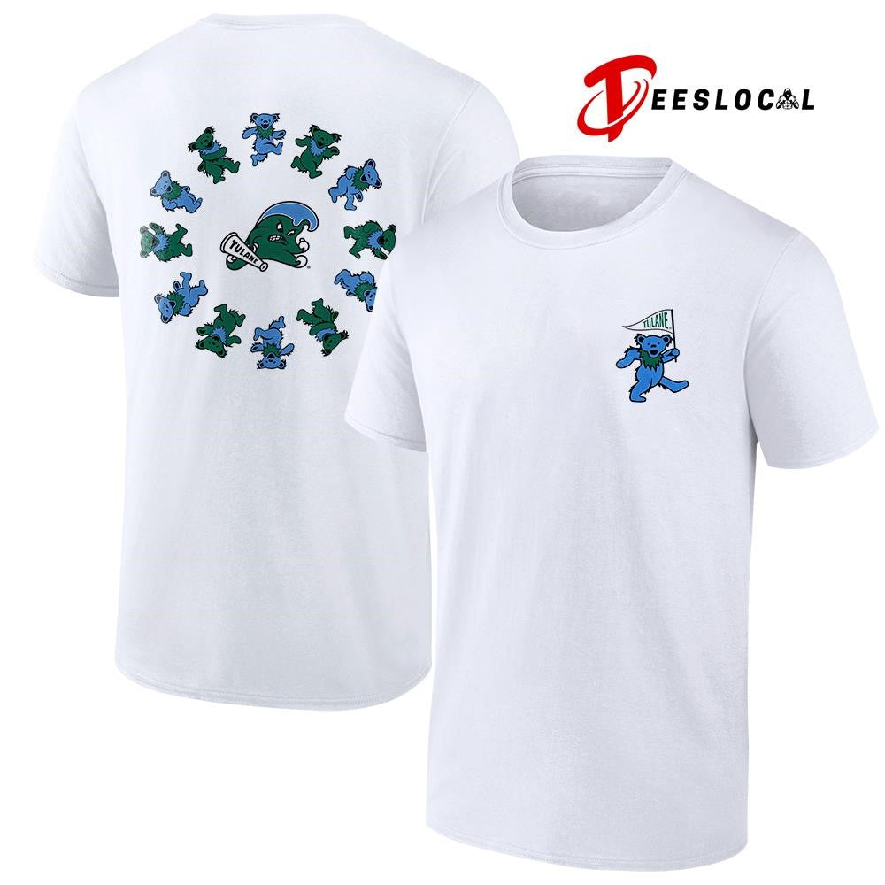 Grateful Dead x Tulane Green Wave bears circle shirt