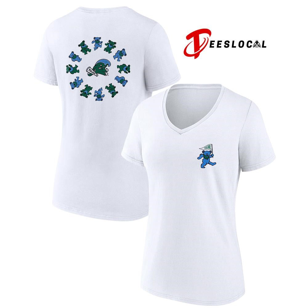 Grateful Dead x Tulane Green Wave bears circle shirt