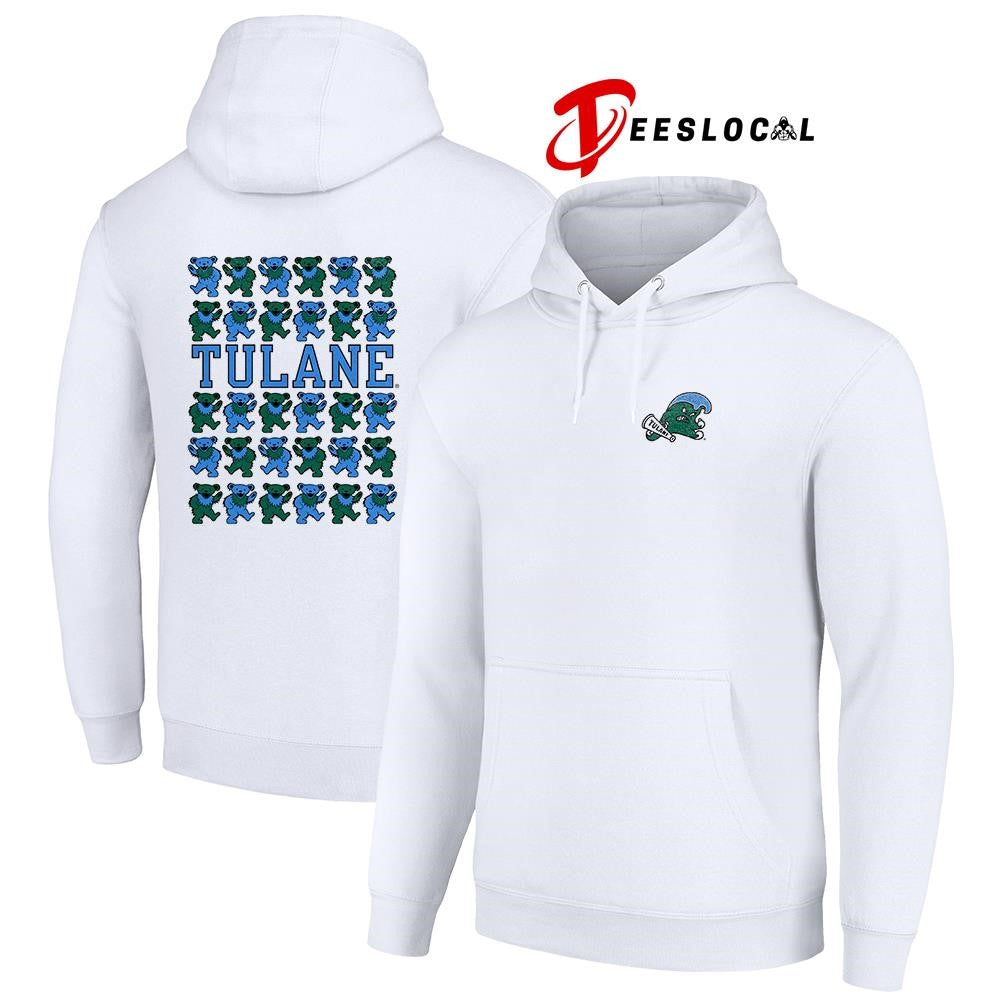 Grateful Dead x Tulane Green Wave bears mascot shirt