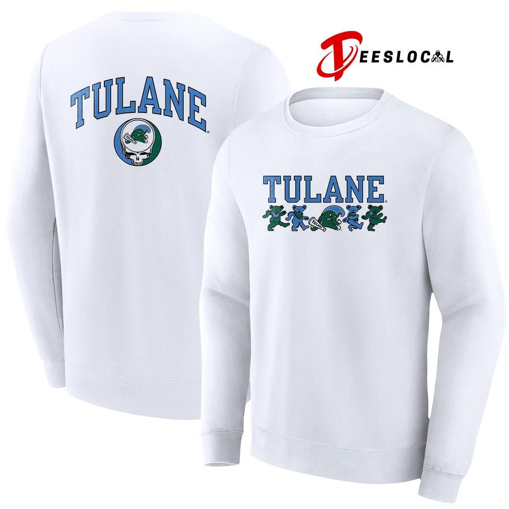 Grateful Dead x Tulane Green Wave dancing bears shirt