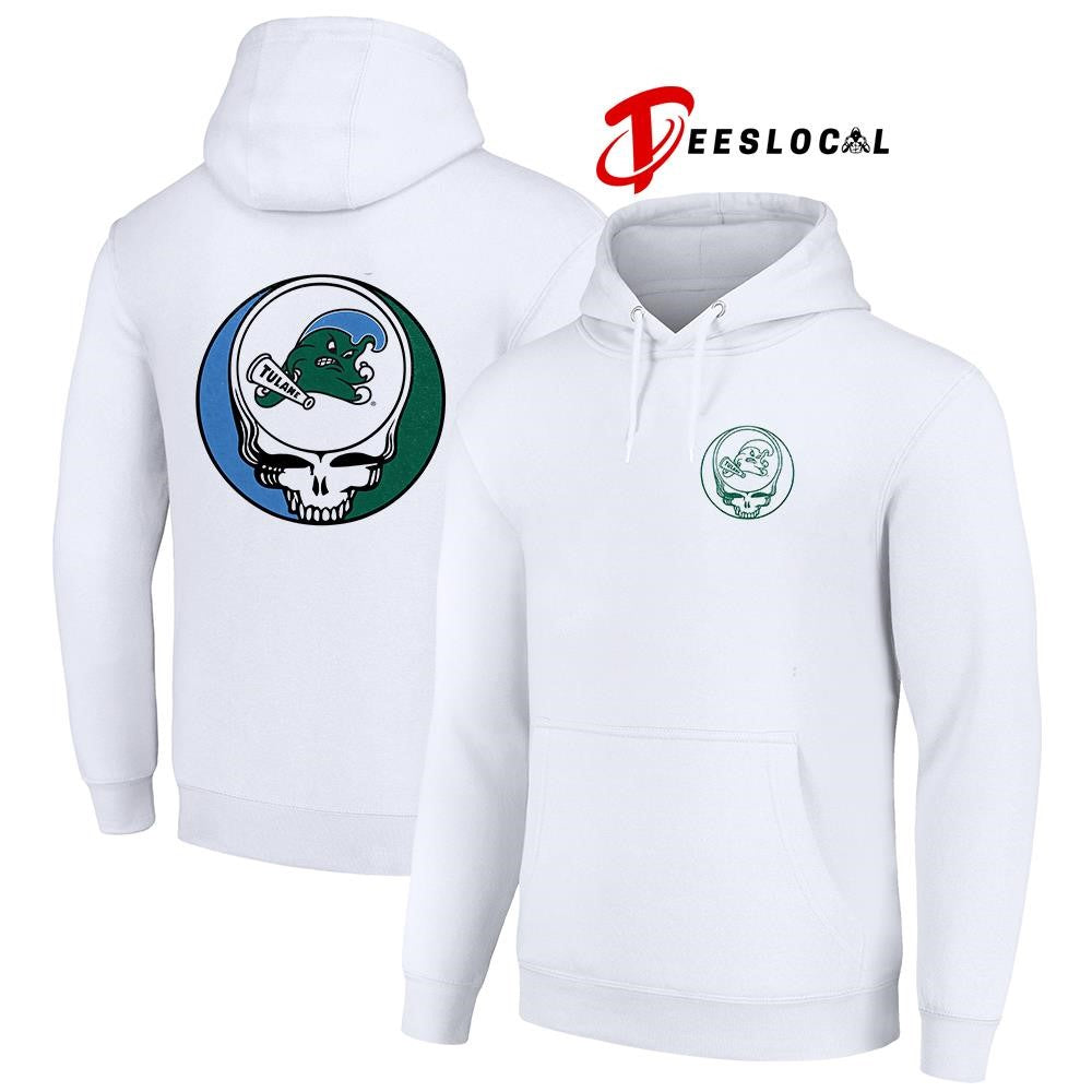 Grateful Dead x Tulane Green Wave logo parody shirt