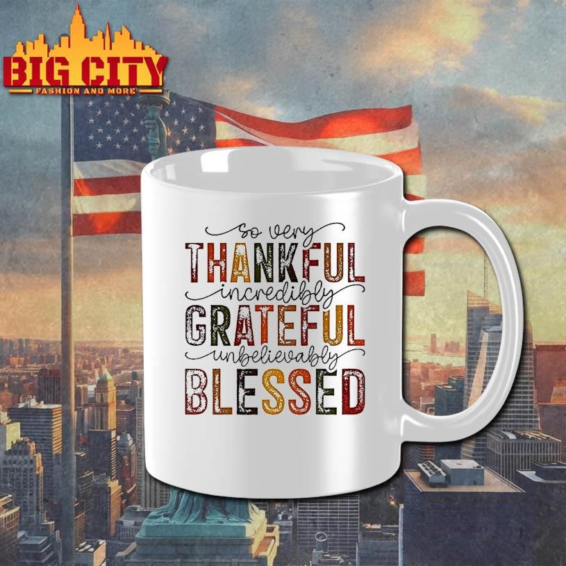 Grateful Thankful Blessed Thanksgiving Shirt