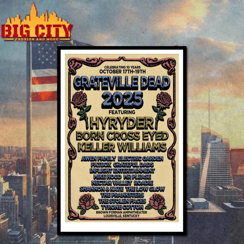 Grateville Dead Louisville Tour On Oct 17-19 2025 Poster Shirt