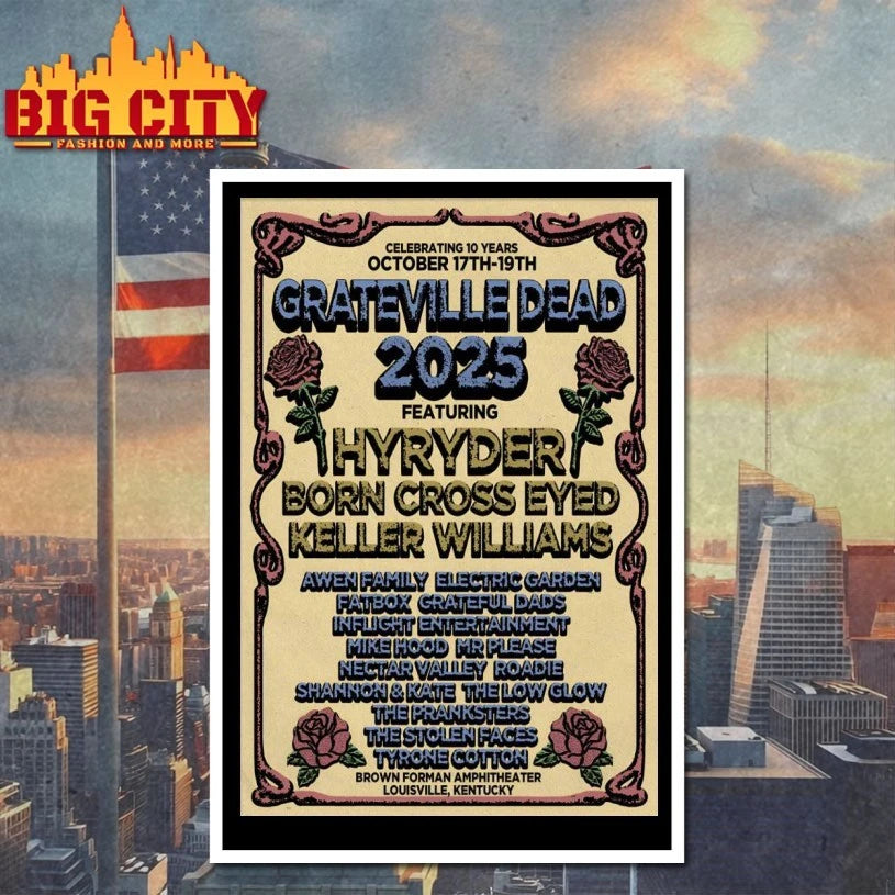 Grateville Dead Oct 17-19 2025 Brown Forman Amphitheater Show Poster Shirt