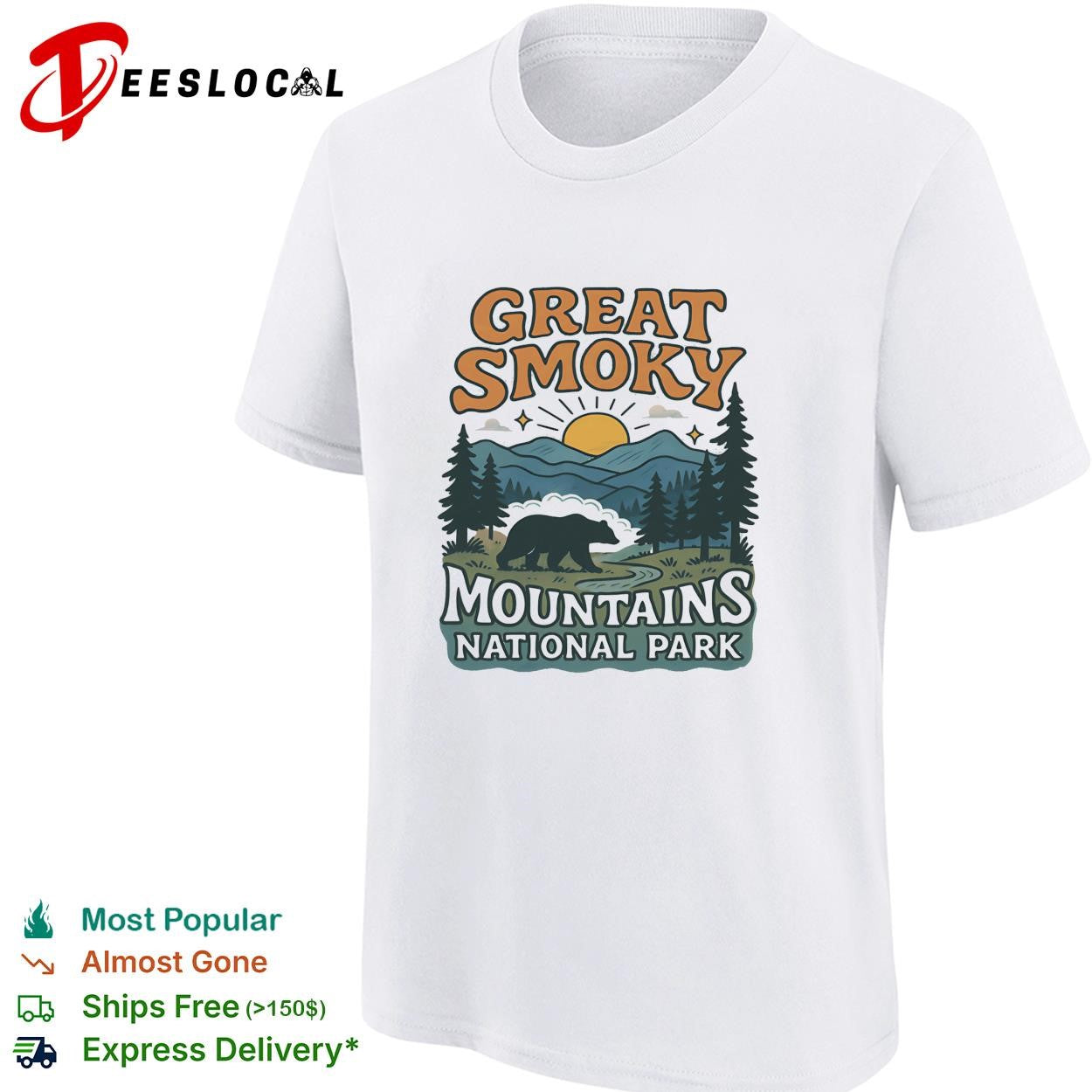 Great Smoky mountains national park retro shirt