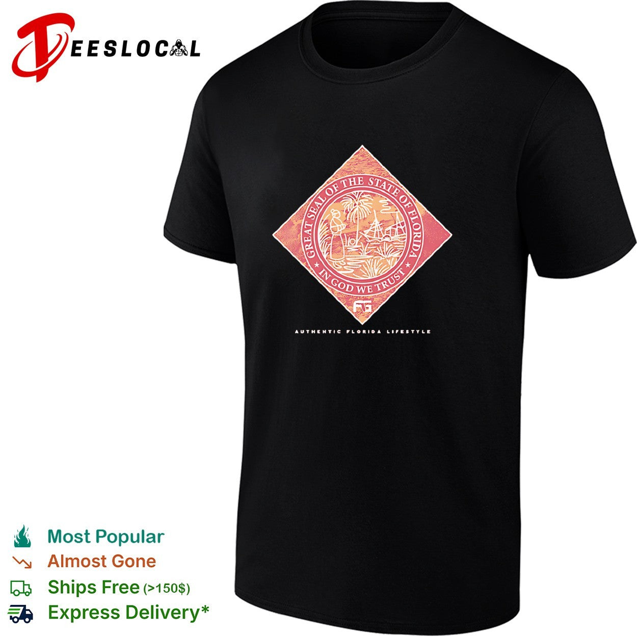 Great seal of the state of Florida in god we trust shirt