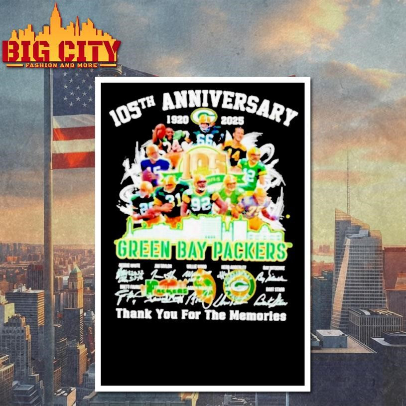 Green Bay Pacers 105th Anniversary Thank You For The Memories Signatures Shirt