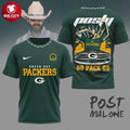 Green Bay Packers 2025 Post Malone Go Pack Go Pound Two Sided Shirt
