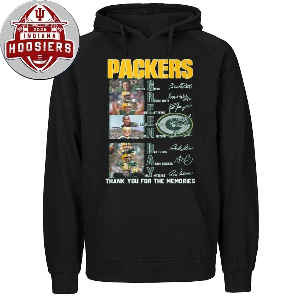 Green Bay Packers Legends Signature Thank You For Memories Shirt