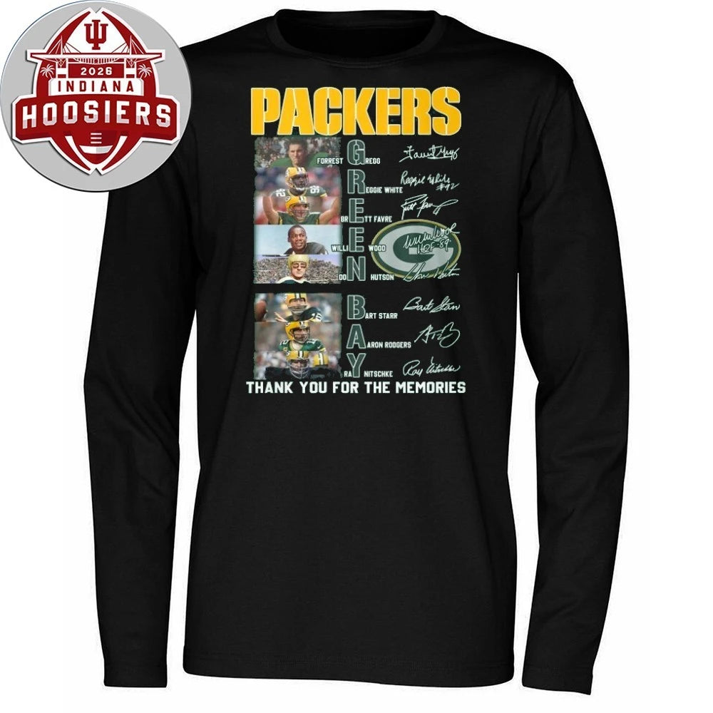 Green Bay Packers Legends Signature Thank You For Memories Shirt