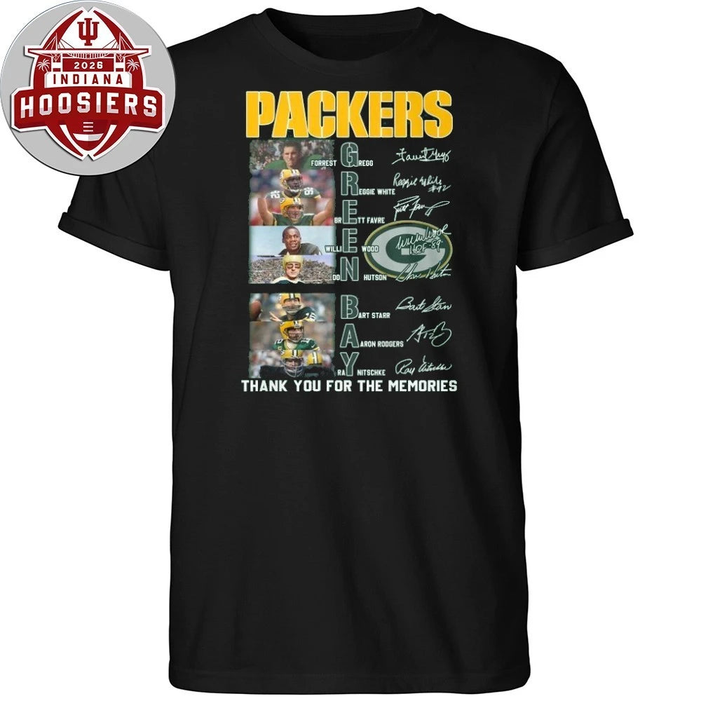 Green Bay Packers Legends Signature Thank You For Memories Shirt