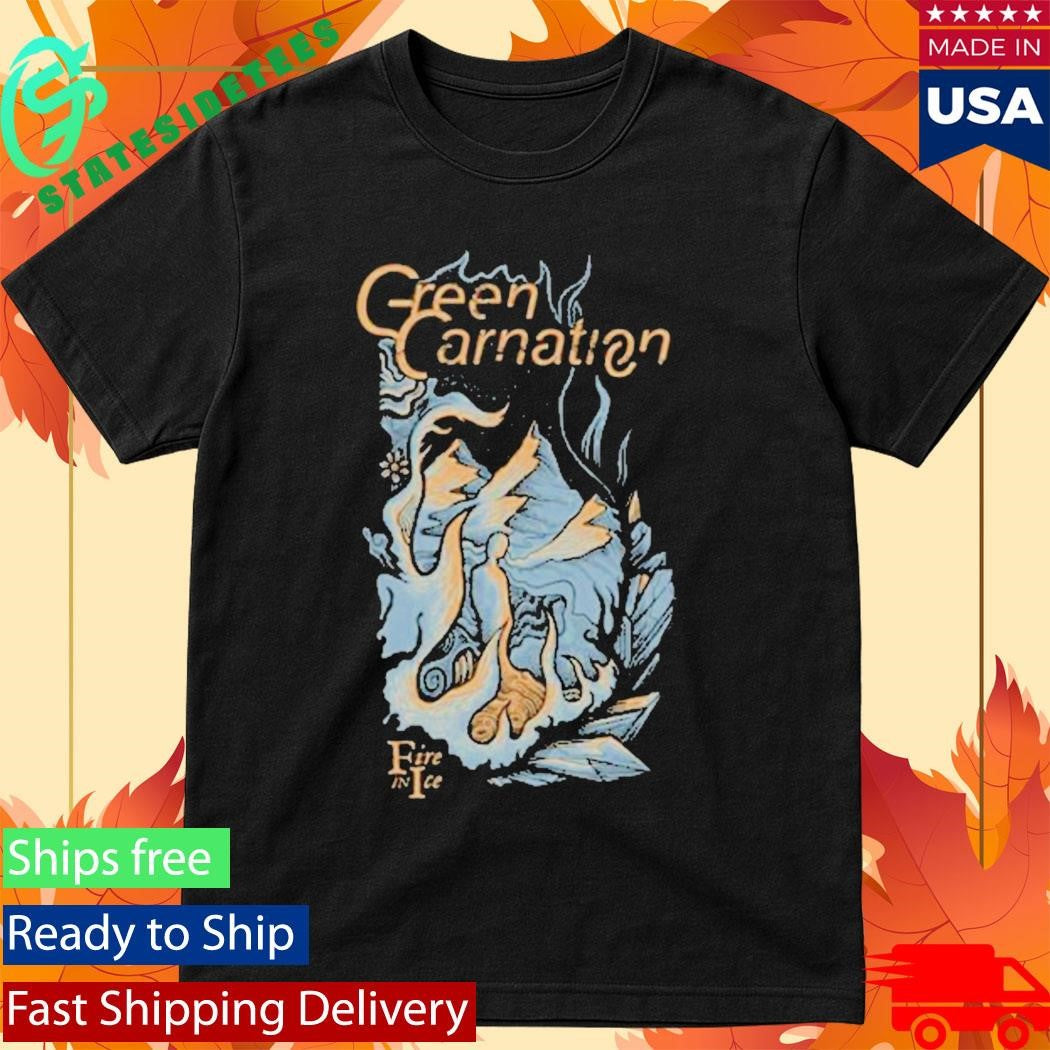 Green Carnation Fire In Ice T-Shirt