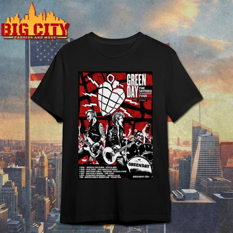 Green Day 2025 The Saviors Latin American Tour Poster Shirts