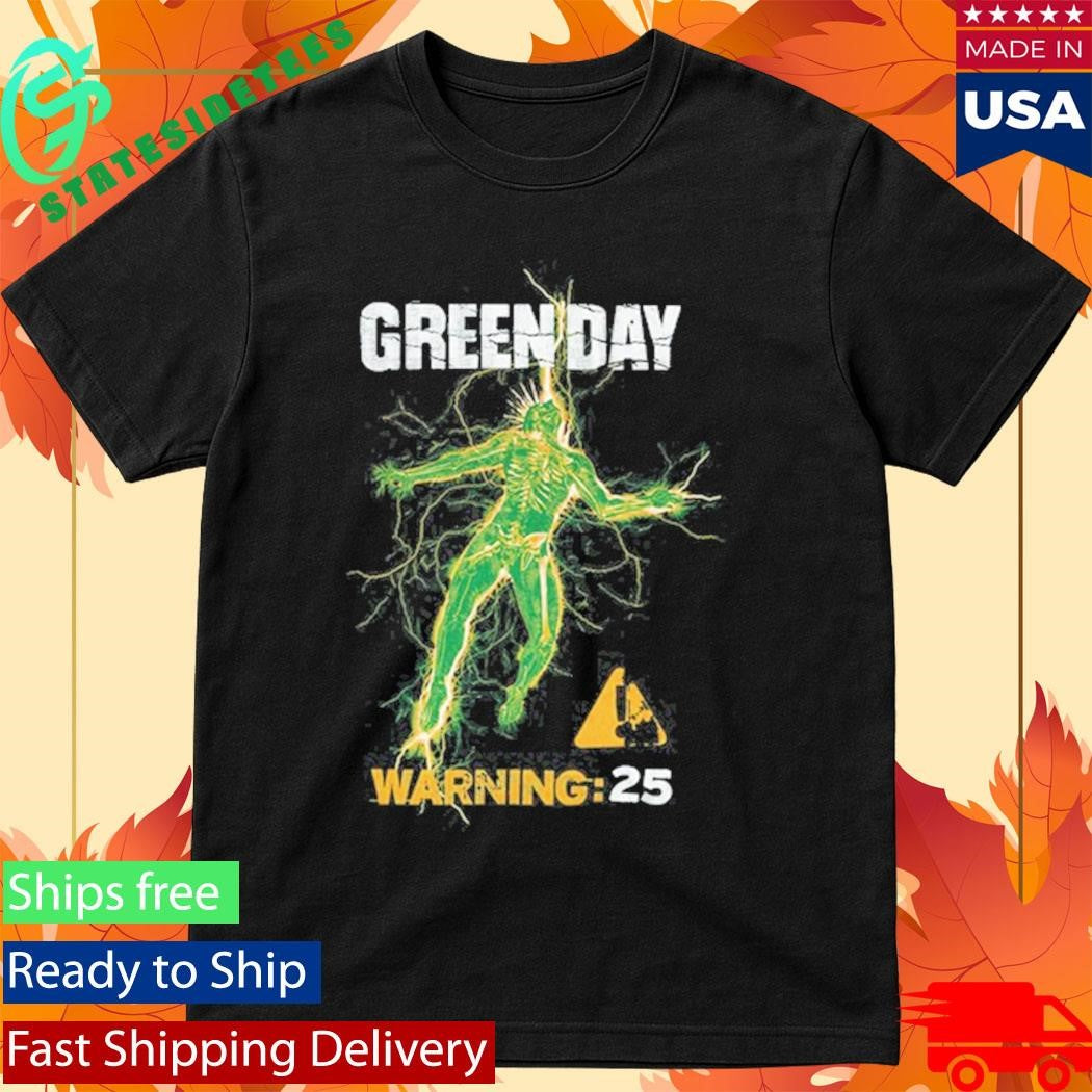 Green Day Warning 25 Album Shirt