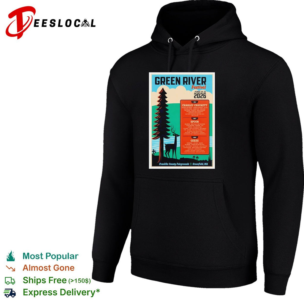 Green River Festival Charley Crockett Spoon Greer 2026 poster shirt