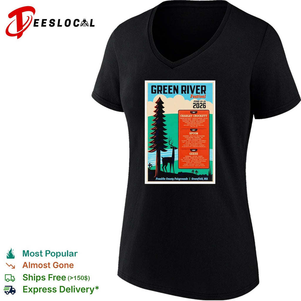Green River Festival Charley Crockett Spoon Greer 2026 poster shirt