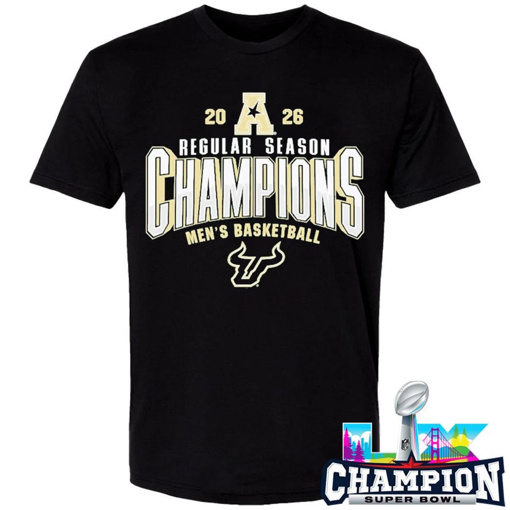 Green South Florida Bulls 2026 Aac Men’s Basketball Regular Season Champions Locker Room T-shirt