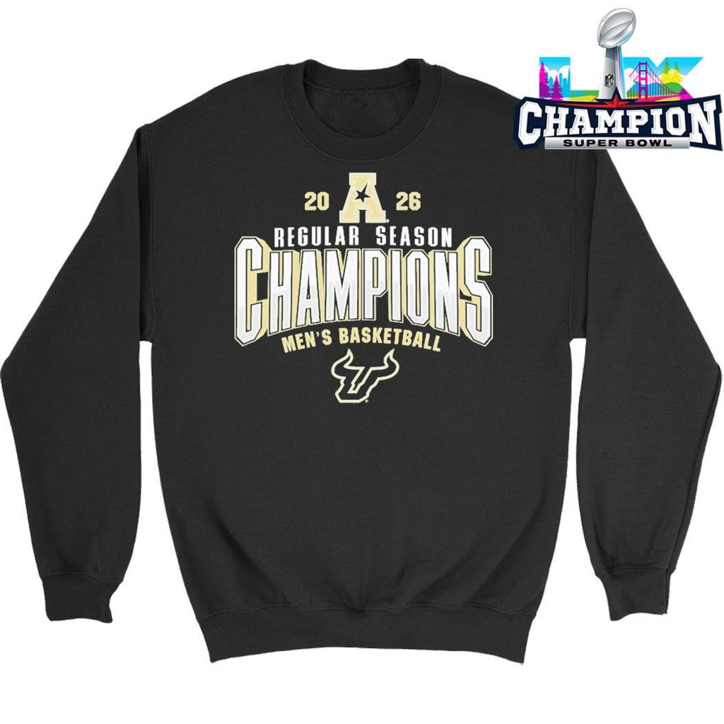 Green South Florida Bulls 2026 Aac Men’s Basketball Regular Season Champions Locker Room T-shirt