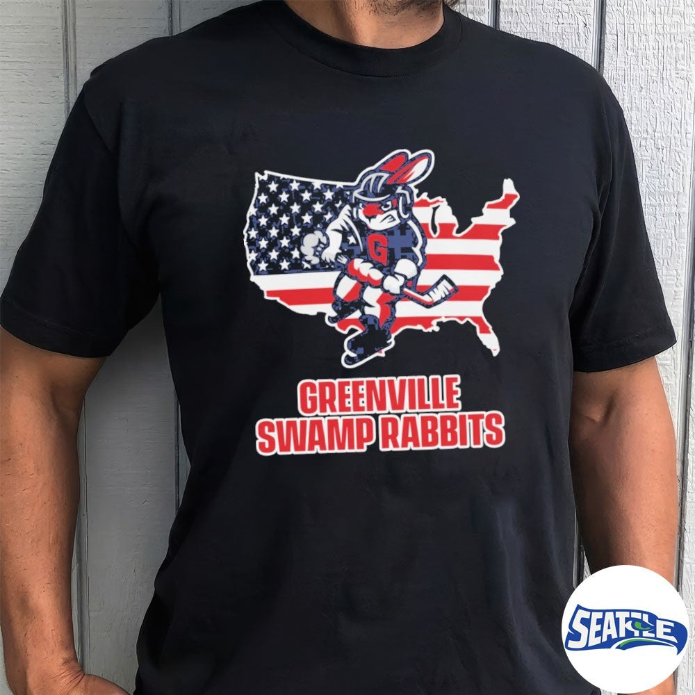 Greenville Swamp Rabbits Military Appreciation 2026 USA Flag 250 shirt