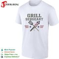 Grill Sergeant 4th of July BBQ Patriotic Spatula and Firework Celebration shirt