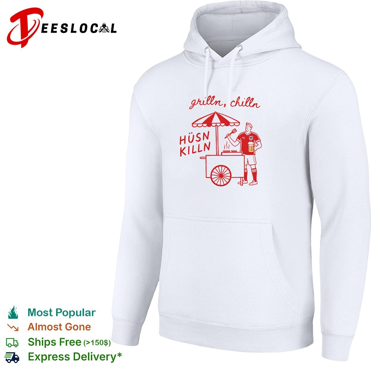 Grilln chilln Husn Killn Austria soccer fan shirt