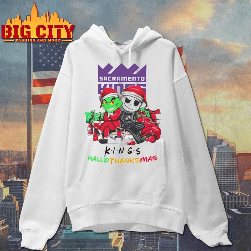 Grinch And Jack Sacramento Kings Friends HalloThanksMas Shirt