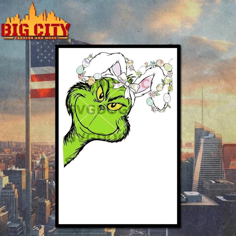 Grinch Bunny Easter Head Shirt