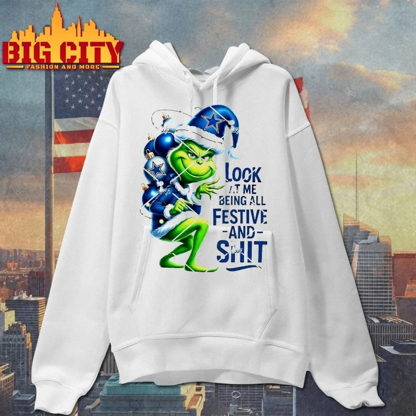 Grinch Christmas Dallas Cowboys Look At Me Being All Festive And Shit shirt
