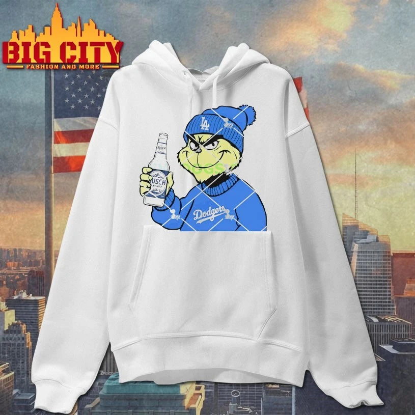 Grinch Christmas Los Angeles Dodgers Drink Busch Light shirt