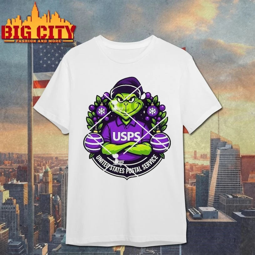Grinch Christmas USPS United States Postal Service shirt