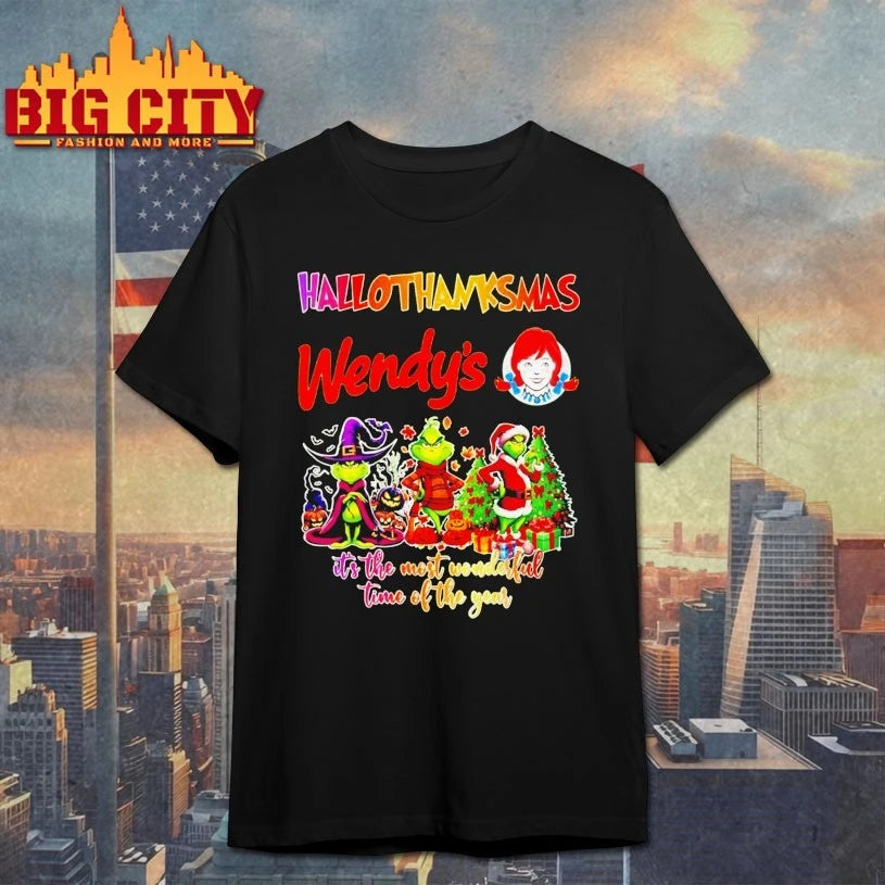 Grinch Hallothanksmas Wendy’s It’s The Most Wonderful Time Of The Year shirt