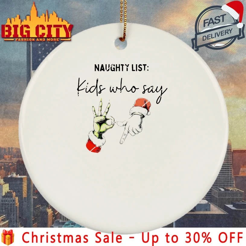 Grinch Hand Naughty List Kids Who Say Six Seven 6 7 Meme Christmas shirt