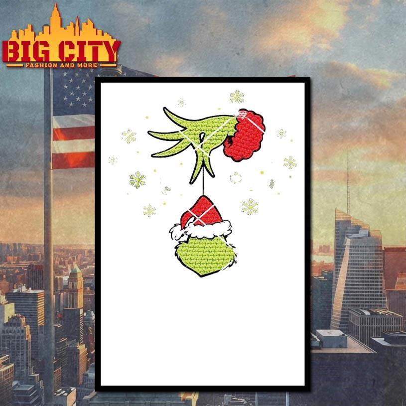 Grinch Hand and Face Yarn Shirt