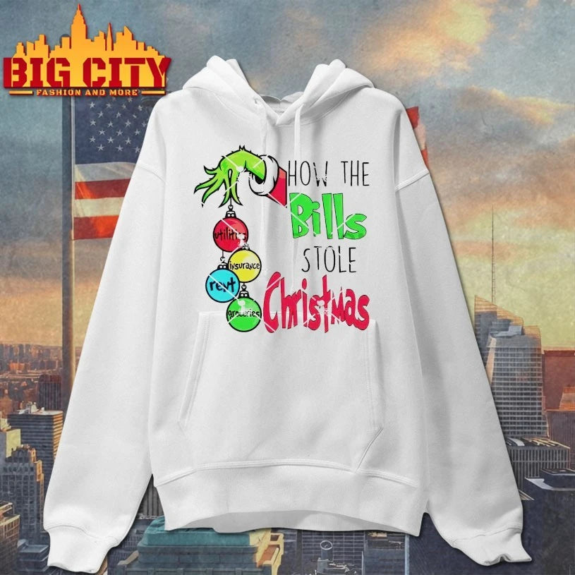 Grinch How the Bills Stole Christmas Utilities Insurance Rent Groceries shirt