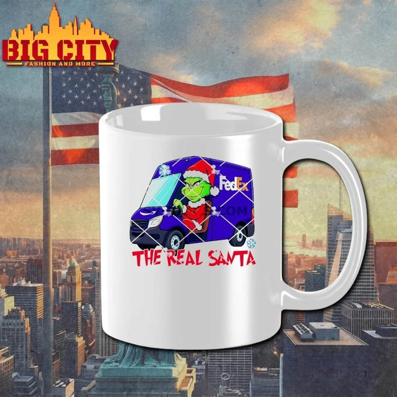 Grinch Shipping FedEx Christmas The Real Santa shirt