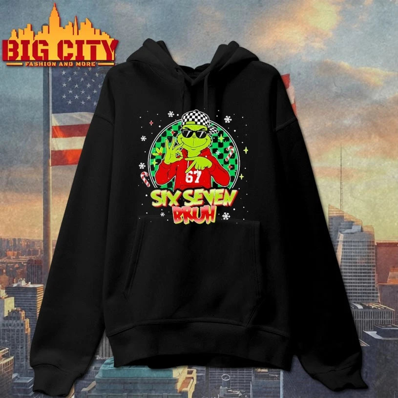 Grinch Six Seven Bruh Meme christmas 2025 Shirt