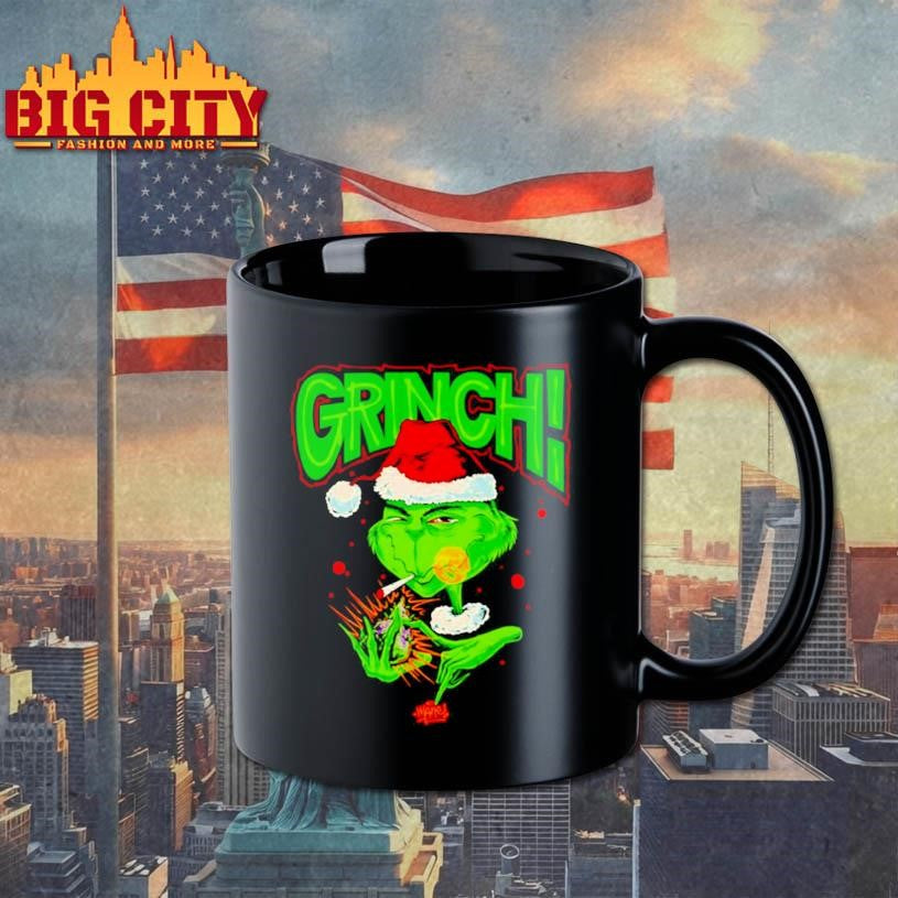 Grinch Stole Christmas Santa Claus Mans shirt