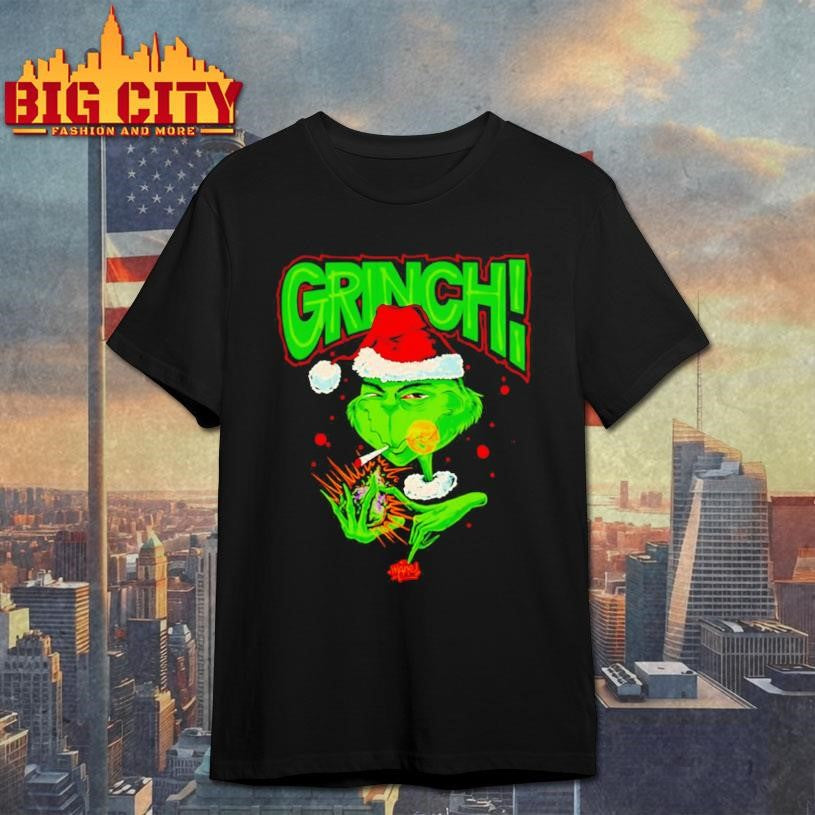 Grinch Stole Christmas Santa Claus Mans shirt