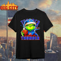 Grinch wearing Santa x Oklahoma City Thunder hat Christmas shirt