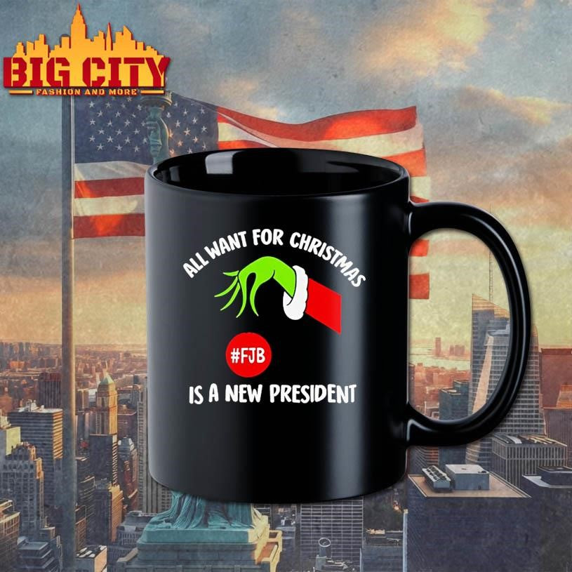 Grinchs Hand All Want For Christmas Is A New President Fjb Shirt