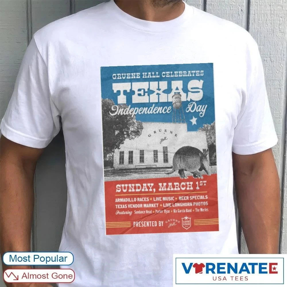 Gruene Historic District Texas March 1st Kix Garcia Band The Merles Poster shirt