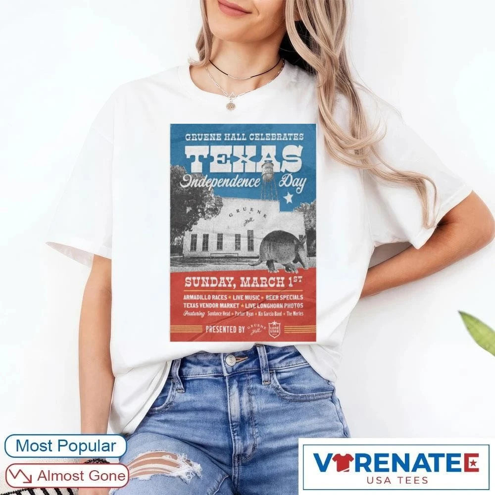 Gruene Historic District Texas March 1st Kix Garcia Band The Merles Poster shirt