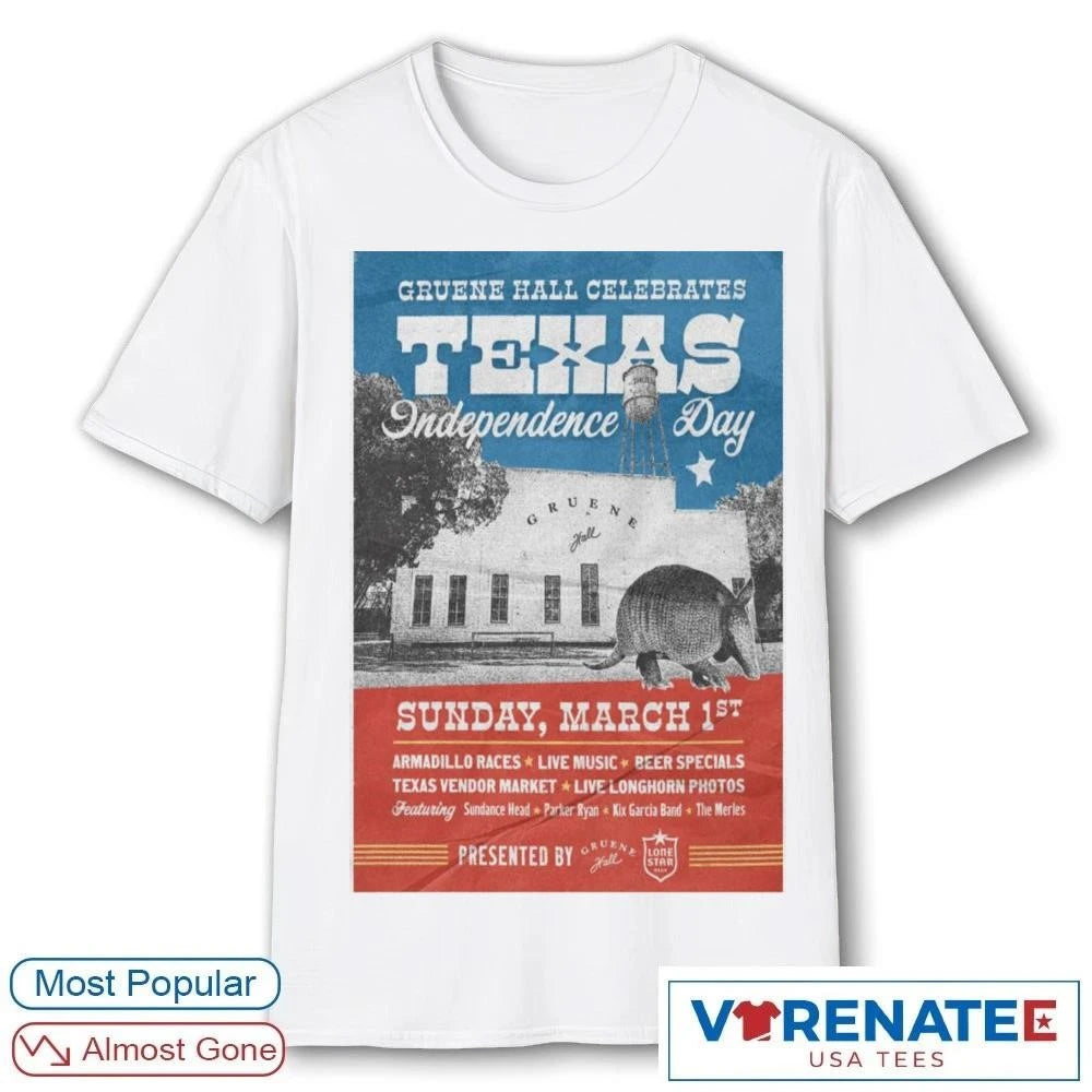 Gruene Historic District Texas March 1st Kix Garcia Band The Merles Poster shirt