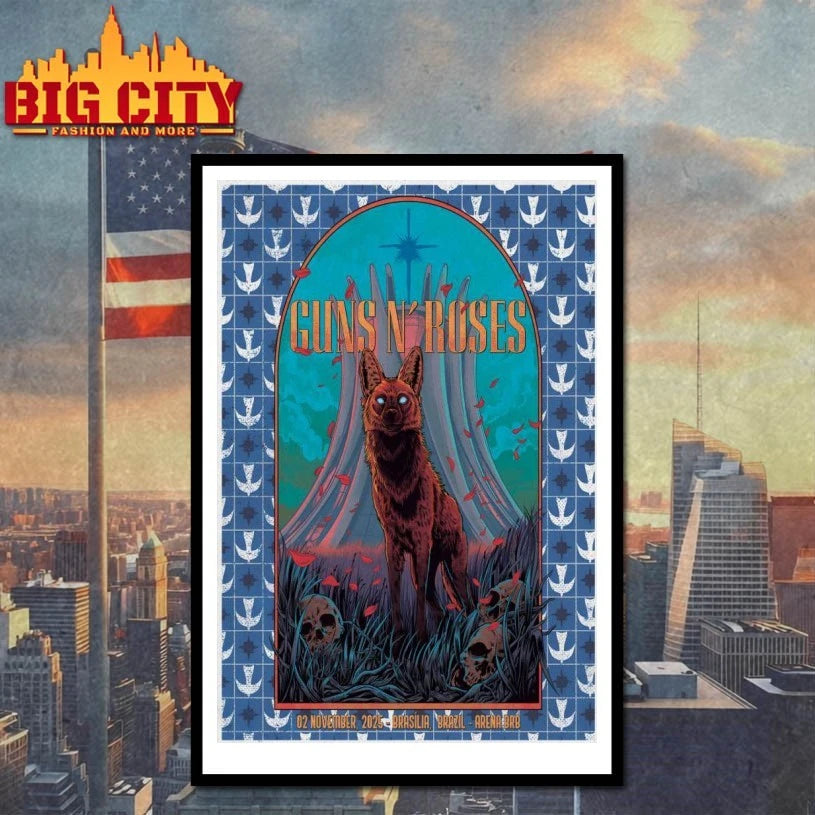 Guns N’ Roses Nov 2 2025 Brasília Event Poster shirt